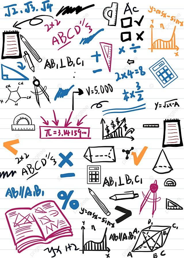 Color Pen Doodle Education Math Formula Background Wallpaper Image For Free Download - Pngtree